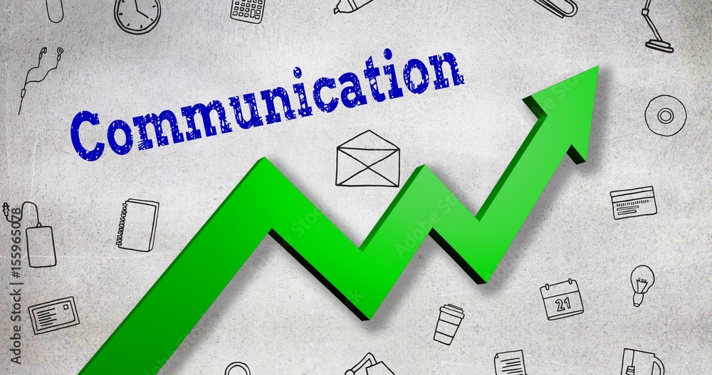 Poster composite image of close up of communication text