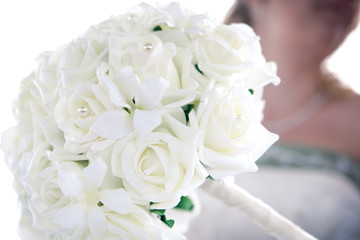 white wedding bouquet