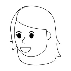 Obraz na płótnie Canvas happy smiling woman icon image vector illustration design 