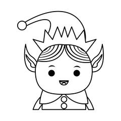 elf or santas helper christmas character icon image vector illustration design 