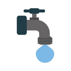 faucet with water drop icon image vector illustration design 