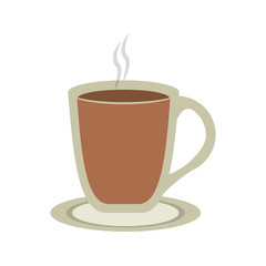 coffee beverage in mug icon image vector illustration design 