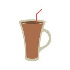 coffee beverage served in special glass cup  icon image vector illustration design 