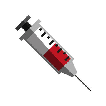 syringe healthcare related icon image vector illustration design 