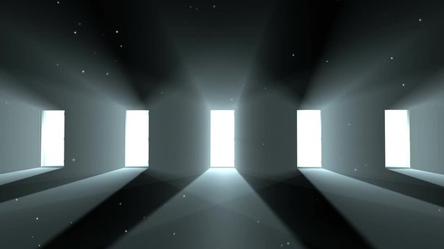 Doors opening. Right choice. Alpha mask. HD 1080.