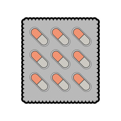 medication pills package  healthcare related icon image vector illustration design 