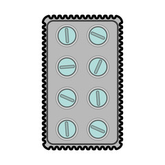 medication pills package  healthcare related icon image vector illustration design 