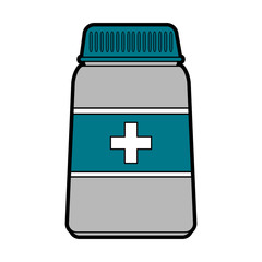 Obraz premium medication pills package healthcare related icon image vector illustration design 