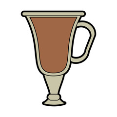 coffee beverage in mug icon image vector illustration design 
