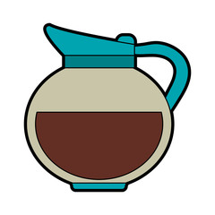 kettle coffee beverage icon image vector illustration design 