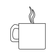 coffee beverage in mug icon image vector illustration design 