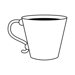 coffee beverage in mug icon image vector illustration design 