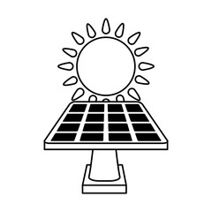solar panel eco friendly related icon image vector illustration design 