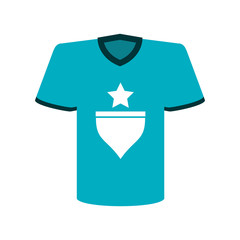 t shirt with star icon image vector illustration design 