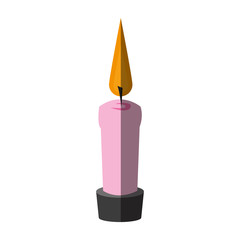 ornamental candle icon image vector illustration design 