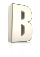 Letter B Isolated on White Background