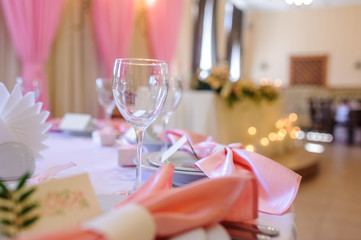wedding decorated table