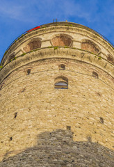 Obraz premium High quality Galata Tower view with blue sky for design
