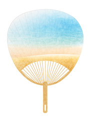 うちわ 海 暑中見舞い アイコン