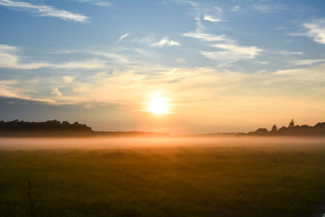 Sunset & fog