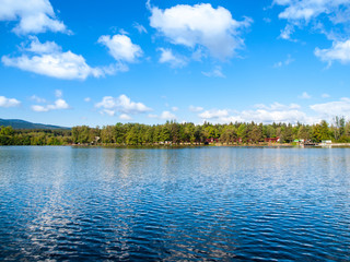Babylon Pond and Cerchov Mountain in Bohemian Forest, Czech Republic.