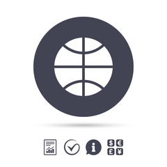 Basketball sign icon. Sport symbol.