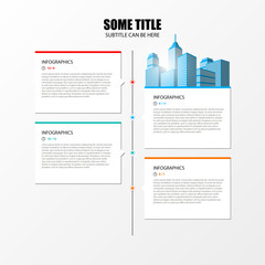 Infographic design template with paper tags. Vector