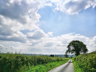 English Countryside Winding Road