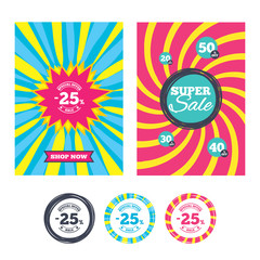 25 percent discount sign icon. Sale symbol.