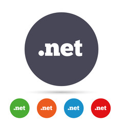 Domain NET sign icon. Top-level internet domain.