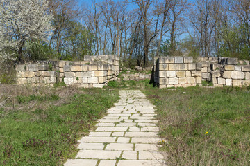 Ruins of The capital city of the First  Bulgarian Empire medieval stronghold Pliska, Shumen Region, Bulgaria