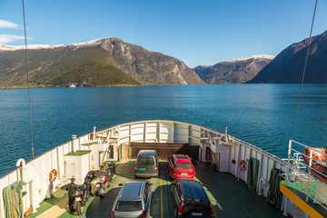 Naklejka premium Ferry ship in Norway