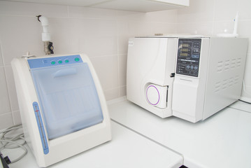 Equipment of dental sterilization department, Modern laboratory cleaning and sterilizing machines