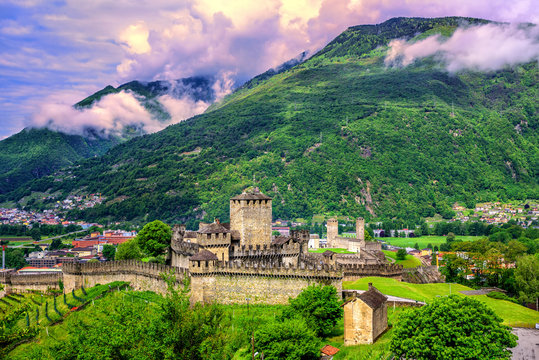European Alps in Bellinzona, Switzerland