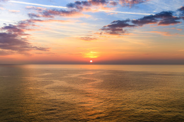 Fototapeta premium Beautiful Sunset in Porto Venere Como La Spezia Italy