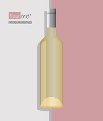 Wine bottle white