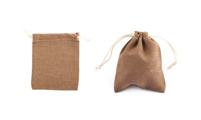 Cloth gift bag isolated