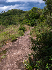 Fototapeta na wymiar Rock trail in brazilian mountain