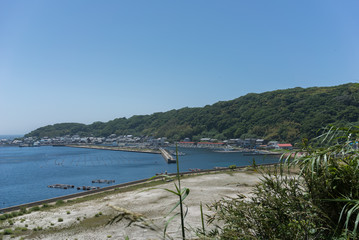 Naklejka premium 島の入江の風景