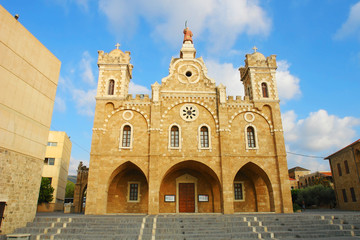 Fototapeta na wymiar St. Stephen's Church in Batroun, Lebanon
