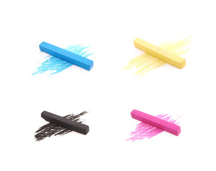 Pastel crayon chalk isolated