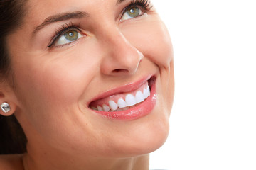 Beautiful woman smile.