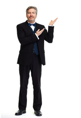 Man presenting copy space