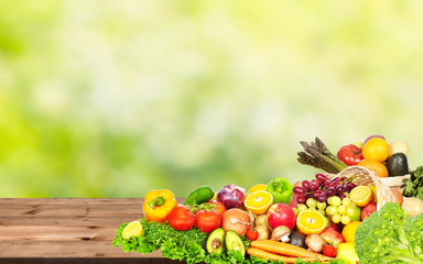 Vegetables and fruits.