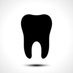  Tooth vector icon. Dental symbol