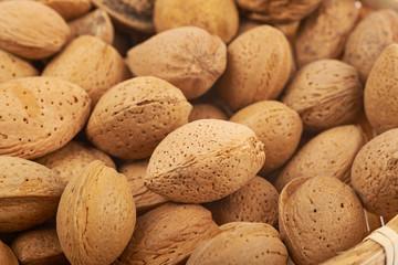 Surface coated with almond nuts