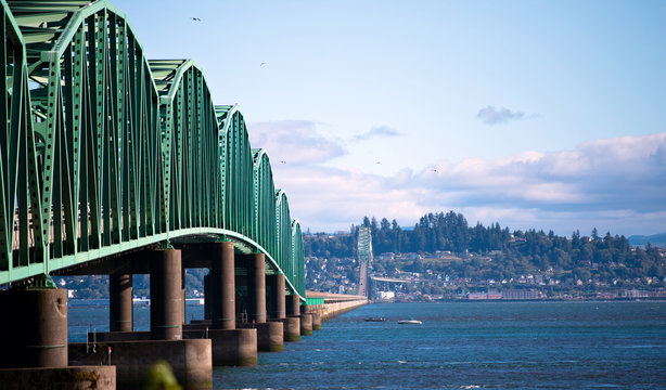 Bridge structure Columbia River in Astoria Pacific