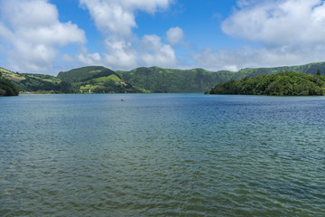 Lagoa Azul in Sete Cidades, Sao Miguel, Azores, Portugal