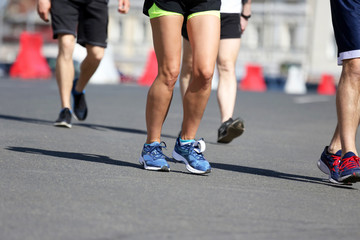legs running athletes on the course