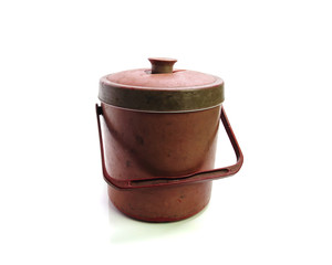 plastic flask isolated on white background